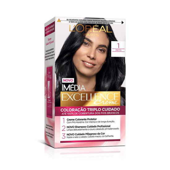 TINTURA DE CABELO IMEDIA 1.0 PRETO