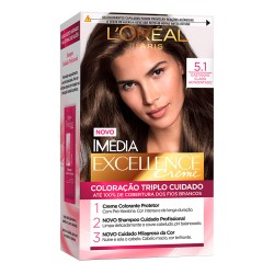 TINTURA PARA CABELO IMEDIA 5.1 CASTANHO CLARO ACINZ
