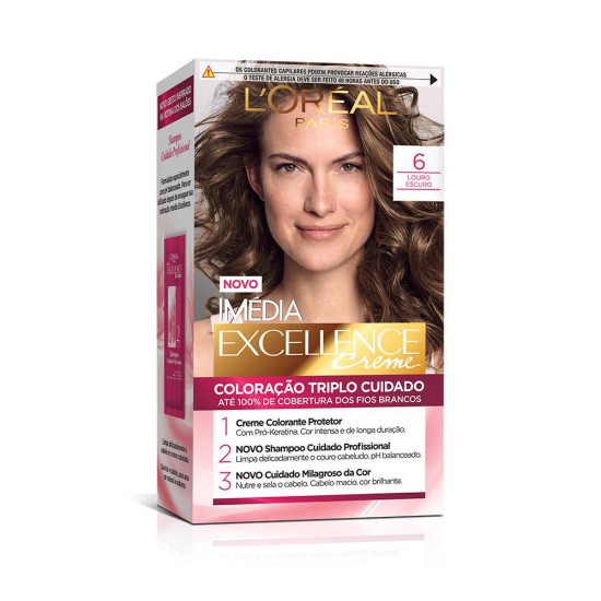 TINTURA DE CABELO IMEDIA 6 LOURO ESCURO