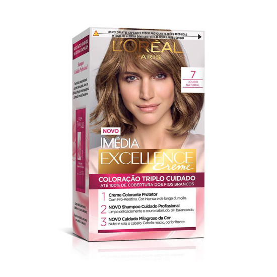 TINTURA DE CABELO IMEDIA 7 LOURO NATURAL