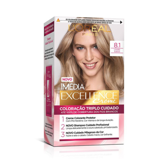TINTURA DE CABELO IMEDIA 8.1 LOURO SUECO