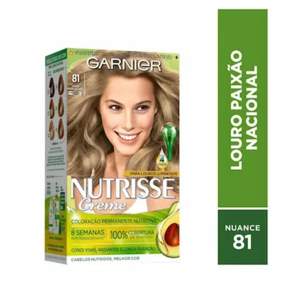 TINTURA PARA CABELO NUTRISSE 81 LOURO CLARO CINZA