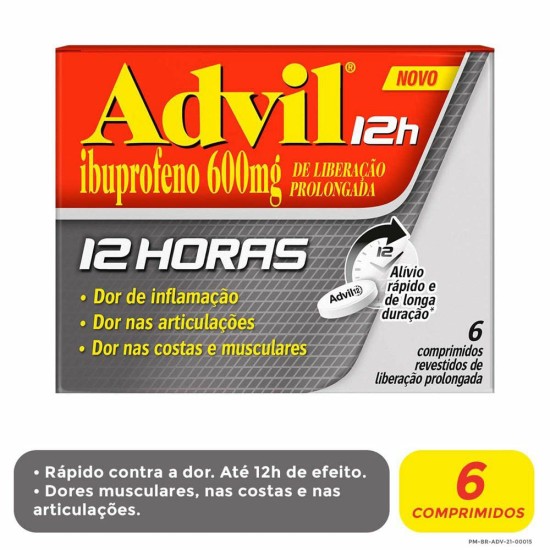 ADVIL 12H 600MG C/6 COMPRIMIDOS
