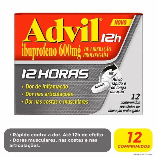 ADVIL 12H 600MG C/12 COMPRIMIDOS
