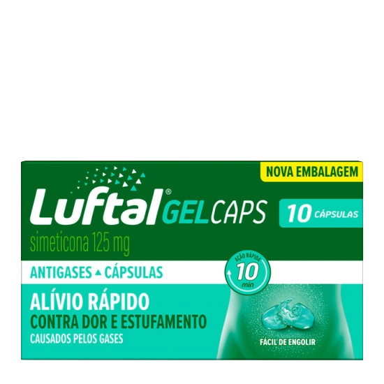 LUFTAL MAX GEL 125MG COM 10 CAPSULAS