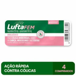 LUFTAFEM 200+500 MG C/4 COMPRIMIDOS