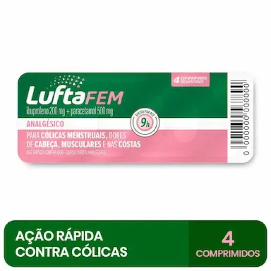 LUFTAFEM 200+500 MG C/4 COMPRIMIDOS