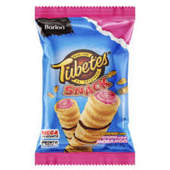 WAFER BISC TUBETES SNACK MORANGO 44G