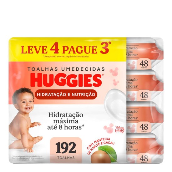 LENCO UMEDECIDO HUGGIES SUPREME CARE C/ 192 UNID LV+ PG-