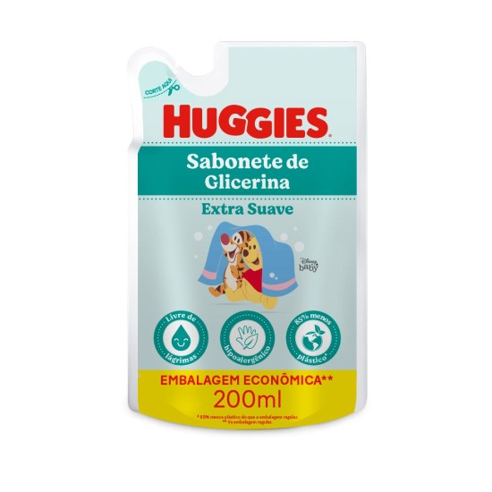 SABONETE LIQUIDO HUGGIES DISNEY SUAVE REFIL 200ML