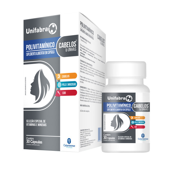 UNIFABRA CABELOS E UNHAS 30 CAPSULAS