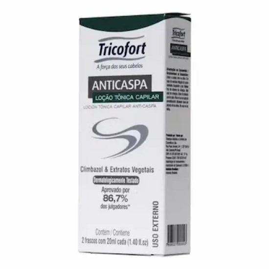 TRICOFORT ANTICASPA EXTRATOS VEGETAIS COM 2 AMPOLA 25ML
