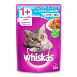 RACAO WHISKAS JELLY PEIXE SACHE 85G