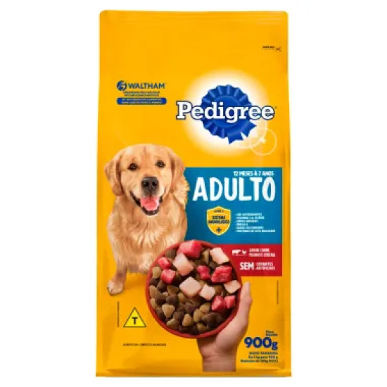 RACAO PEDIGREE ADULTA DRY CARNE E FRANG0 900G