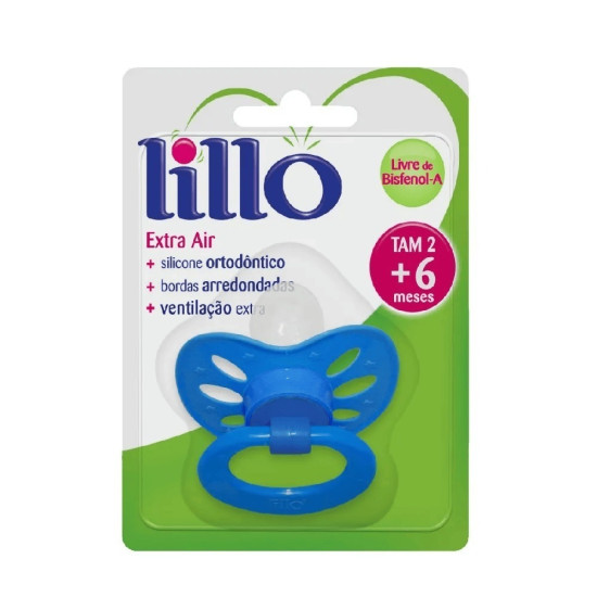 CHUPETA LILLO EXTRA AIR ORT SIL AZUL TAM 2