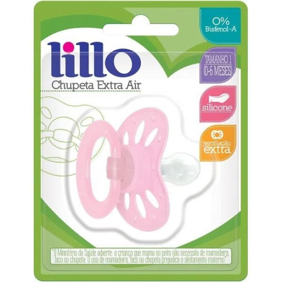 CHUPETA LILLO EXTRA AIR ORT SIL ROSA TAM 2