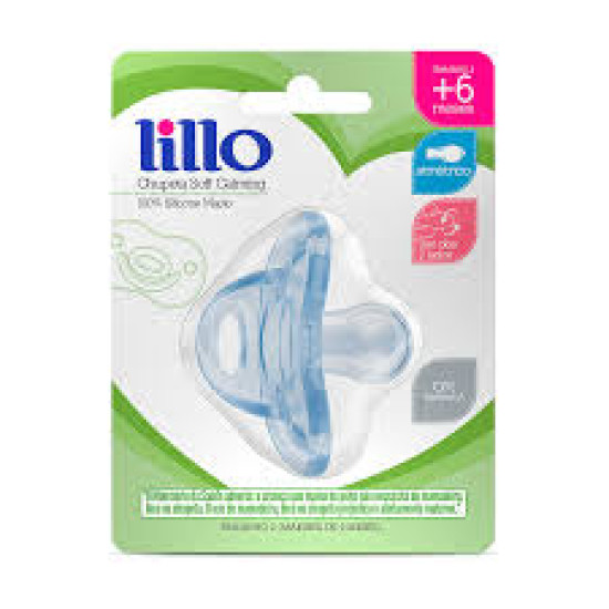 CHUPETA LILLO 100% SILICONE SOFT CALMING F2 AZUL