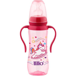 MAMADEIRA LILLO SONHO ACINT SIL COM ALCA 240ML ROSA REF 601531
