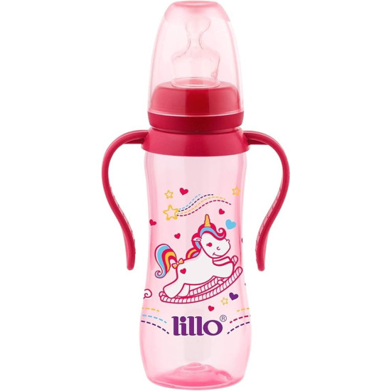MAMADEIRA LILLO SONHO ACINT SIL COM ALCA 240ML ROSA REF 601531