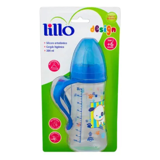 MAMADEIRA LILLO DESIGN ORT COM ALCA 300ML AZUL