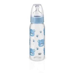 MAMADEIRA FIONA SILICONE DESENHOS 240ML AZUL REF 8206