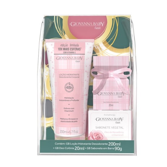 KIT GIOVANNA BABY CLASSIC ROSA+DESOD+SAB