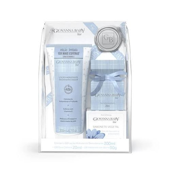 KIT GIOVANNA BABY BLUE HIDRATANTE 200ML+COLONIA 20ML+SAB 90G