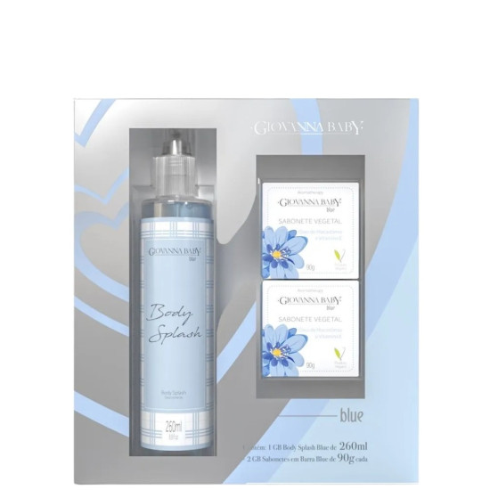 KIT GIOVANNA BABY BODY SPLASH 260ML+2 SAB 90G BLUE