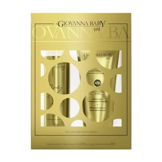 KIT GIOVANNA BABY BODY SPLAH 260ML E LOCAO HIDRATANTE 200ML GOLD