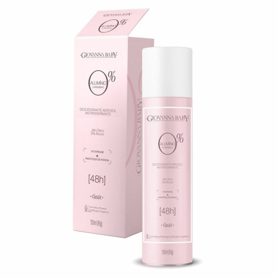 DESODORANTE AEROSOL SOL GIOVANNA BABY CLASSIC 0% ALUMINIO 150ML