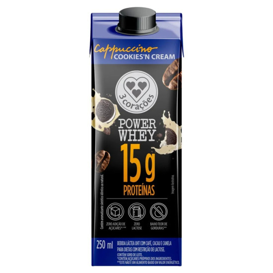 CAPPUCINO 3 CORACOES POWER COOKIES 250ML