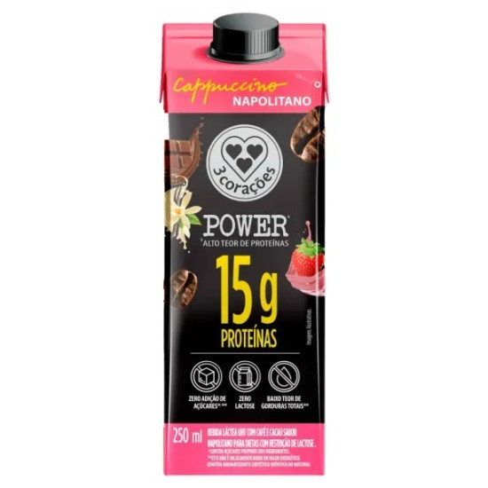 CAPPUCINO 3 CORACOES POWER NAPOLITANO 250ML