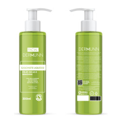 SABONETE LIQUIDO PELES SECAS E SENSIVEIS COM 300ML DERMUNN