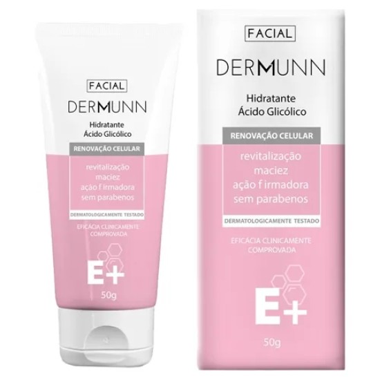 HIDRATANTE FACIAL COM ACIDO GLICOLICO 50G DERMUNN