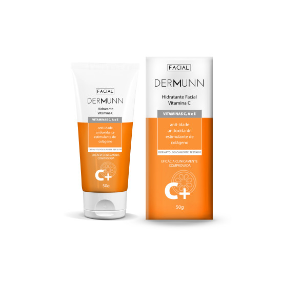 HIDRATANTE FACIAL COM VITAMINA C 50G DERMUNN