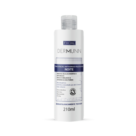 TONICO FACIAL DERMUNN ANTISSINAIS PELE OLEOSA NOITE 210ML