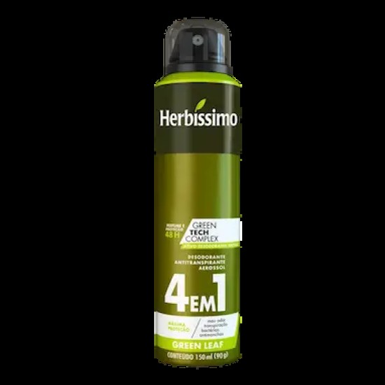 DESODORANTE AEROSOL SOL HERBISSIMO GREEN LEAF 150G