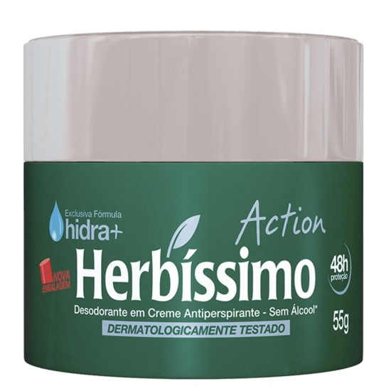 DESODORANTE CREME HERBISSIMO MEN ACTION 55G
