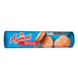 BISCOITO AYMORE RECHEADO MORANGO 120G