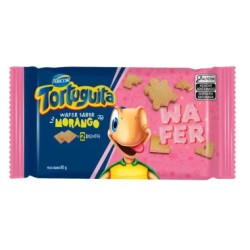 BISCOITO AYMORE WAFER TORTUGUITA MORANGO 85G