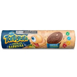 BISCOITO AYMORE TORTUGUITA RECHEADO CHOCO/BAUNILHA 120G