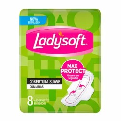 ABSORVENTE LADYSOFT NORMAL SUAVE C/ABAS C/8 UND