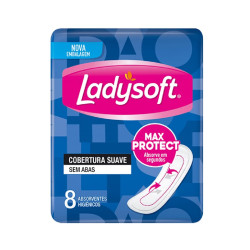 ABSORVENTE LADYSOFT NORMAL SUAVE S/ABAS COM 8 UND