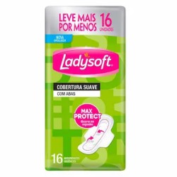 ABSORVENTE LADYSOFT NORMAL SUAVE C/ABAS C/16 UND
