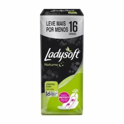 ABSORVENTE LADYSOFT NOTURNO SUAVE C/ABAS C/16 UND