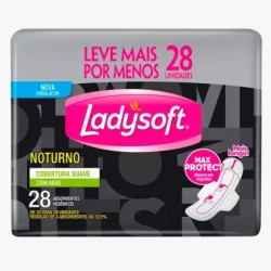 ABSORVENTE LADYSOFT NOTURNO SUAVE C/ABAS C/28 UND