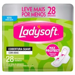 ABSORVENTE LADYSOFT NORMAL SUAVE C/ABAS C/28 UND