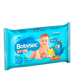 LENCO UMEDECIDO GALINHA PINTADINHA BABYSEC COM 46 UND