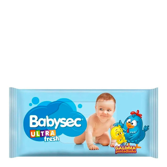 LENCO UMEDECIDO GALINHA PINTADINHA BABYSEC COM 92 UND