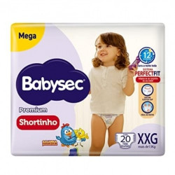 FRALDA BABYSEC PREMIUM SHORTINHO MEGA XXG COM 20 UNDS